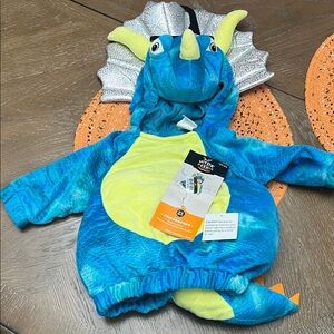 Blue and Yellow Triceratops Dinosaur Kids Costume-MWT Sz 0-6Mths